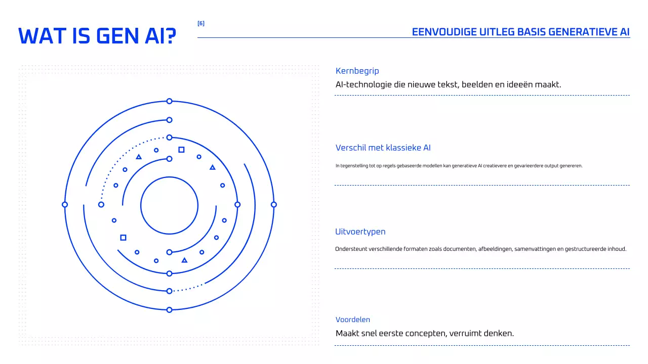 Blauwe geometrische AI-cursus