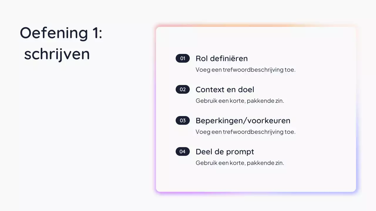 Witte, eenvoudige AI-presentatie