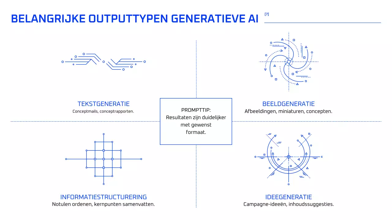 Blauwe geometrische AI-cursus