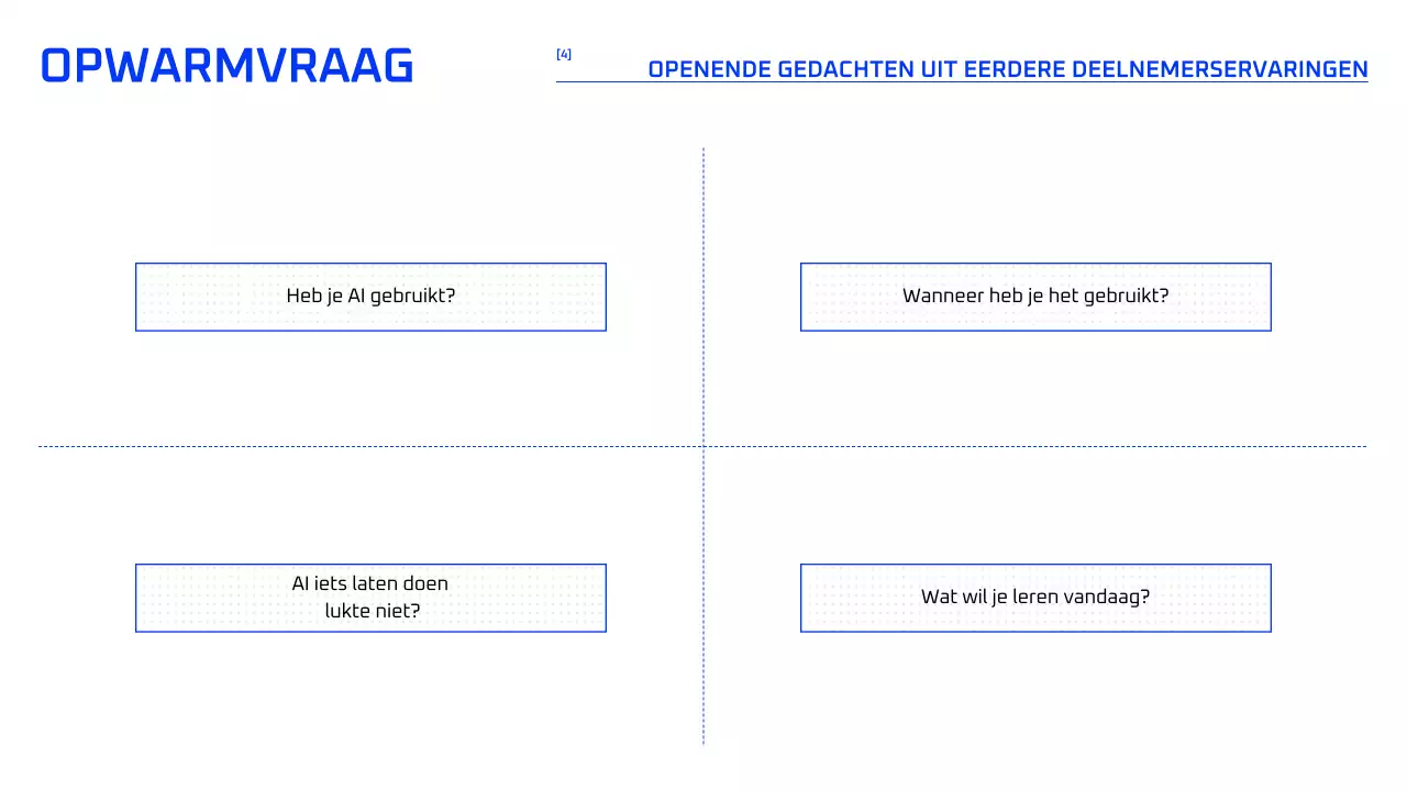 Blauwe geometrische AI-cursus