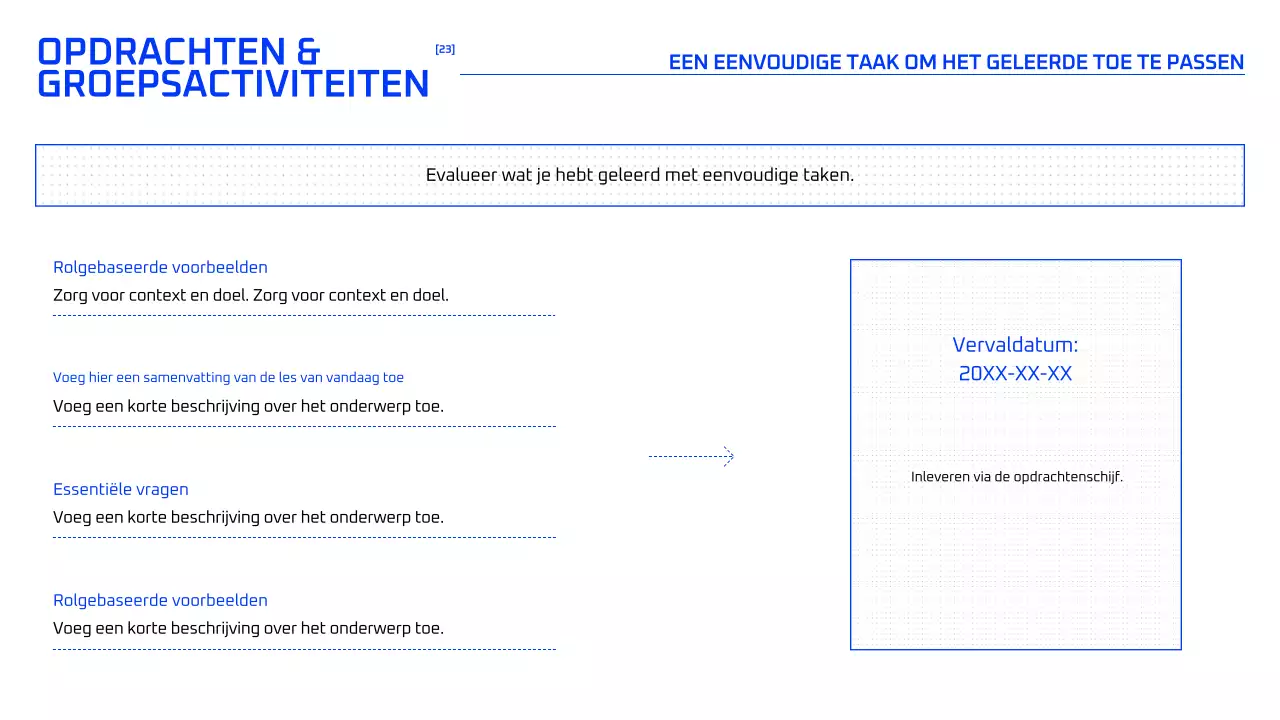 Blauwe geometrische AI-cursus