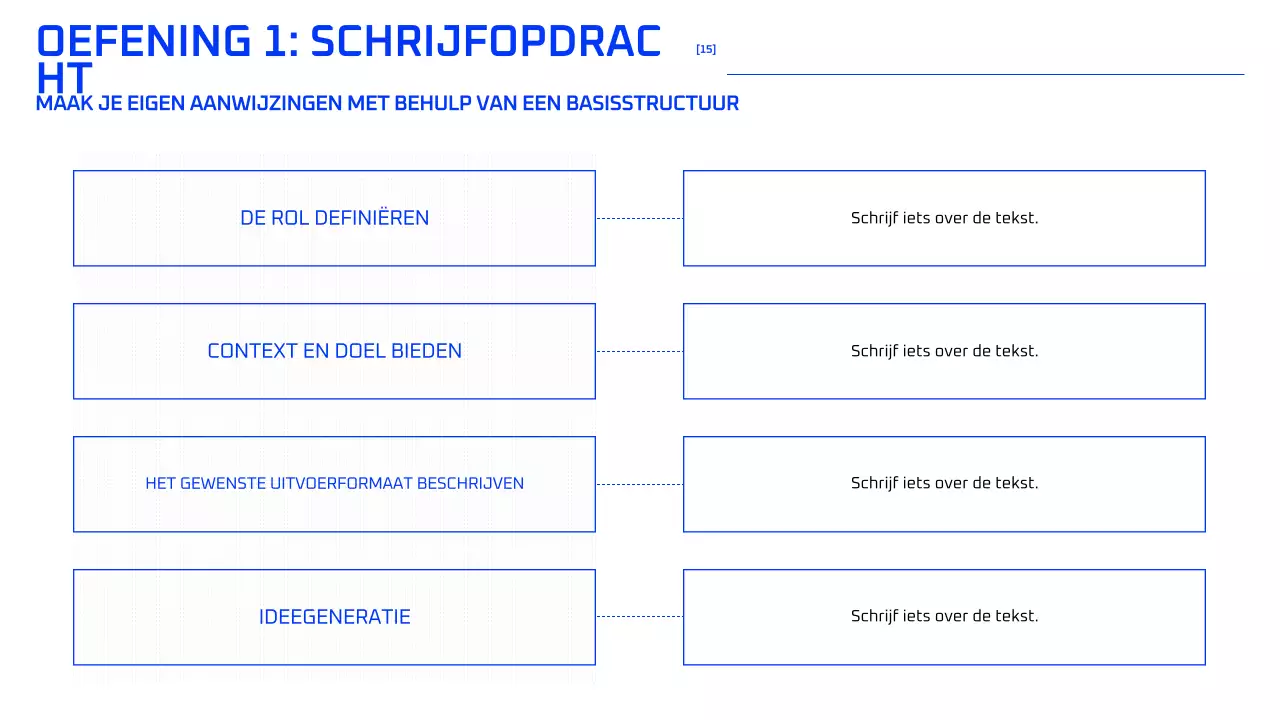 Blauwe geometrische AI-cursus