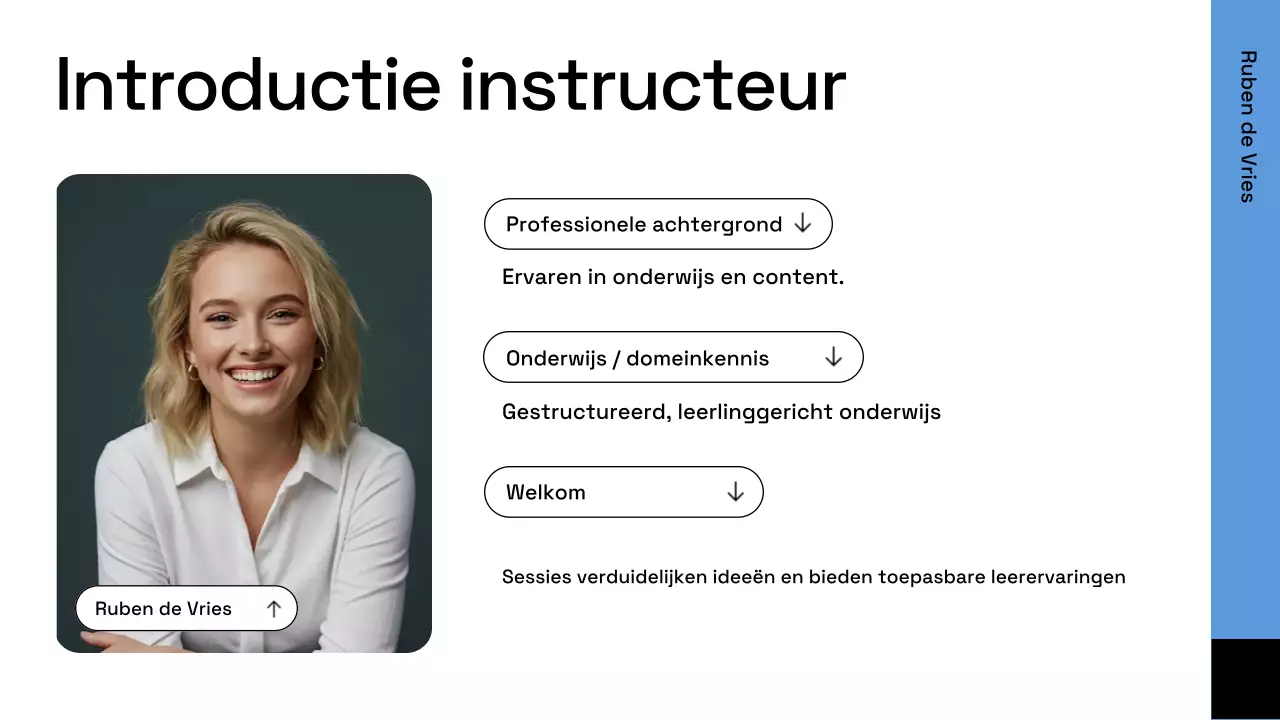 Presentatie van het bedrijfsplan van Blue Modern AI