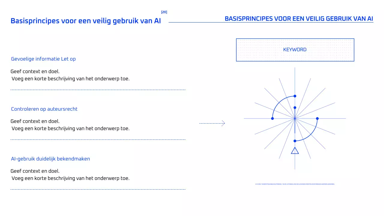 Blauwe geometrische AI-cursus