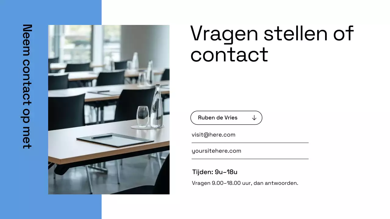 Presentatie van het bedrijfsplan van Blue Modern AI