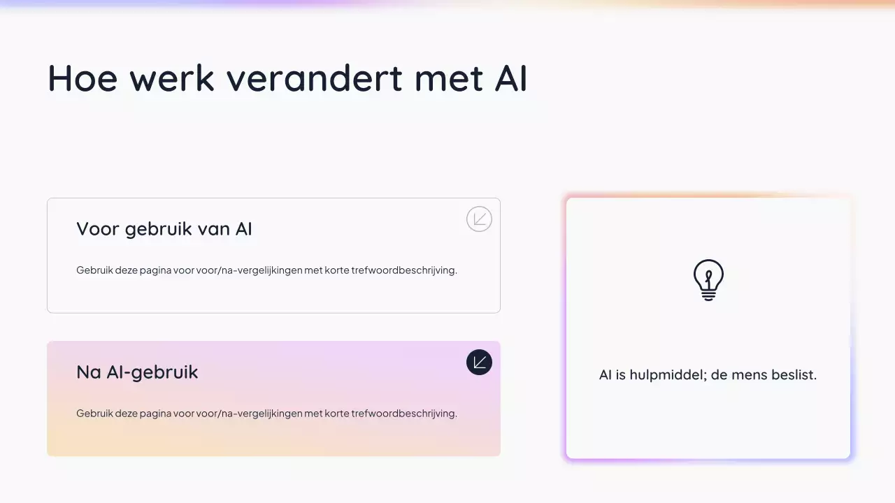 Witte, eenvoudige AI-presentatie