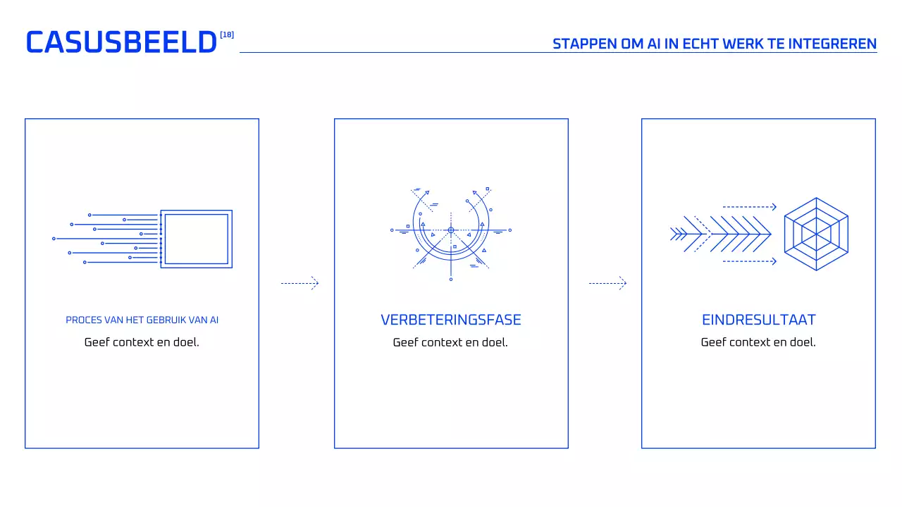 Blauwe geometrische AI-cursus