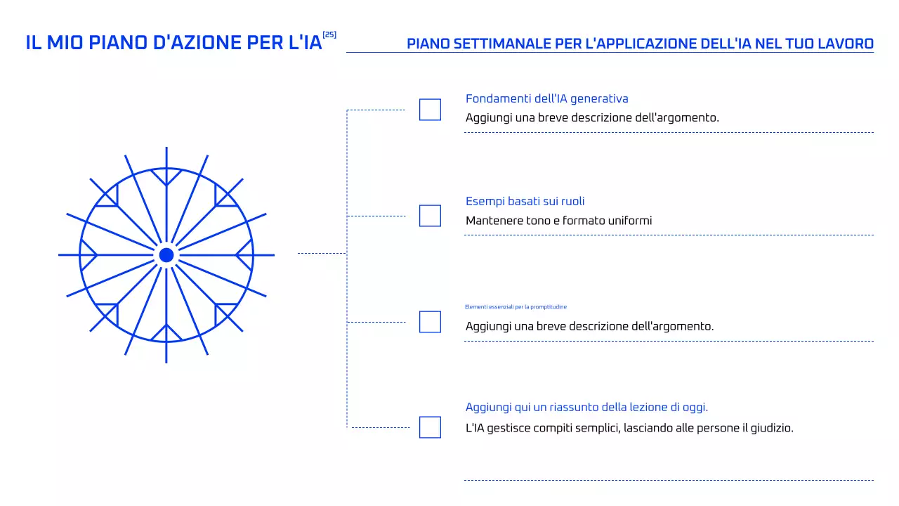 Corso di intelligenza artificiale geometrica blu