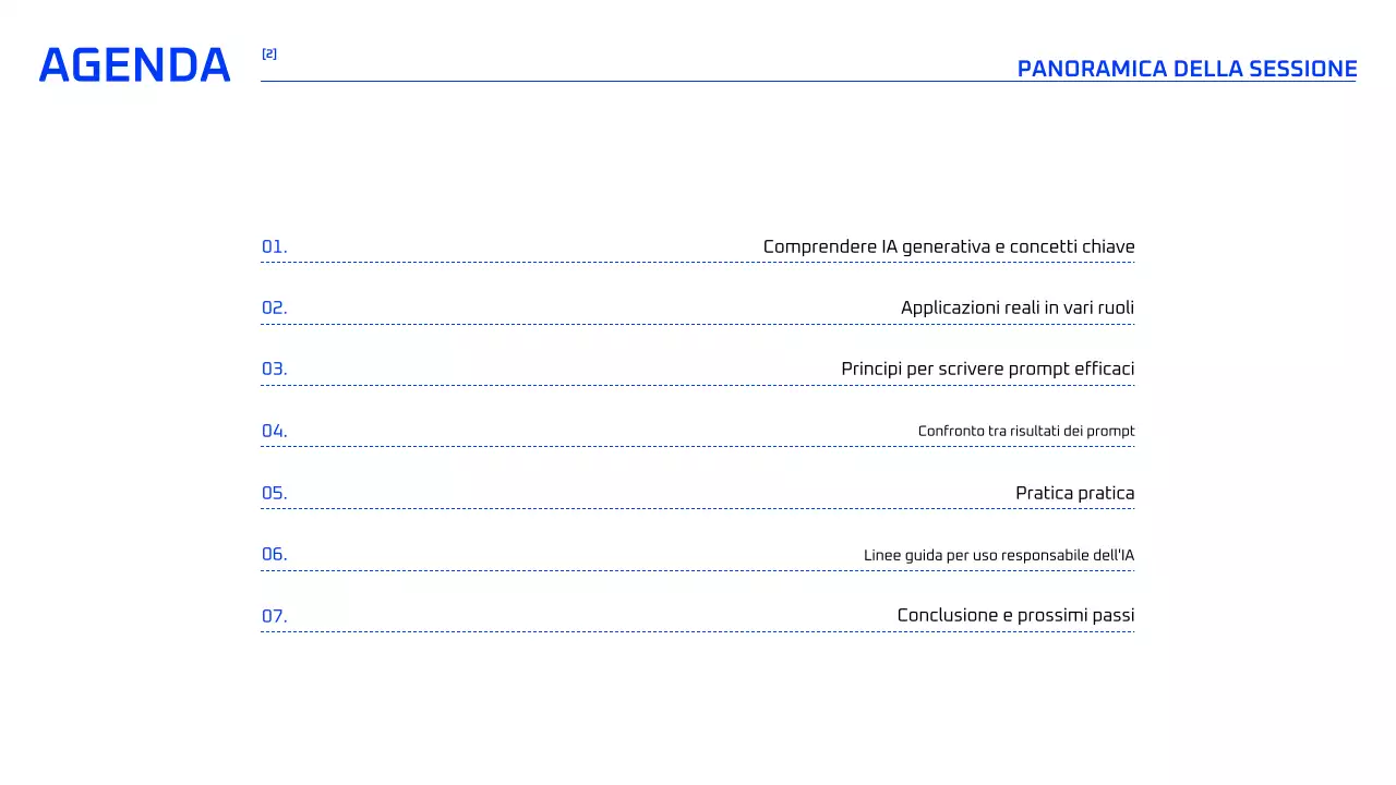 Corso di intelligenza artificiale geometrica blu
