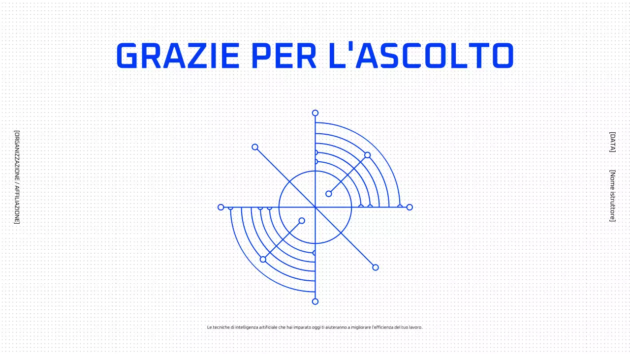 Corso di intelligenza artificiale geometrica blu