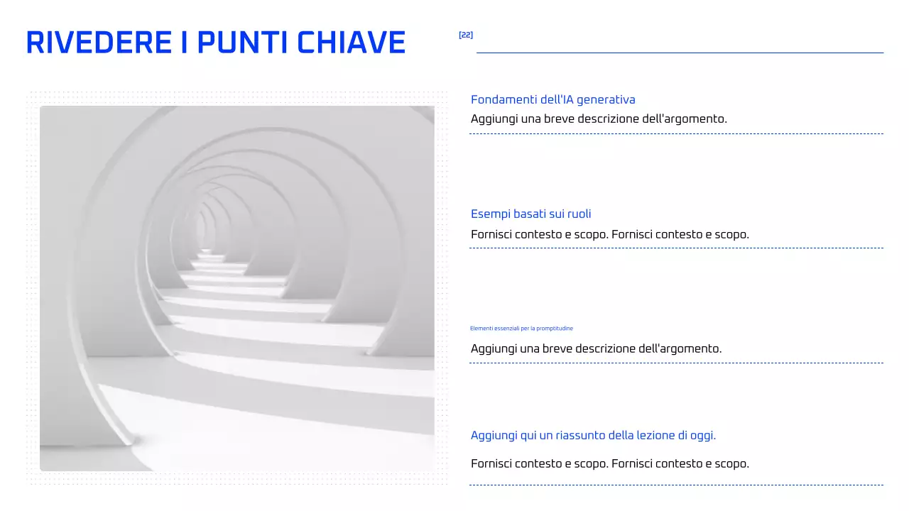 Corso di intelligenza artificiale geometrica blu