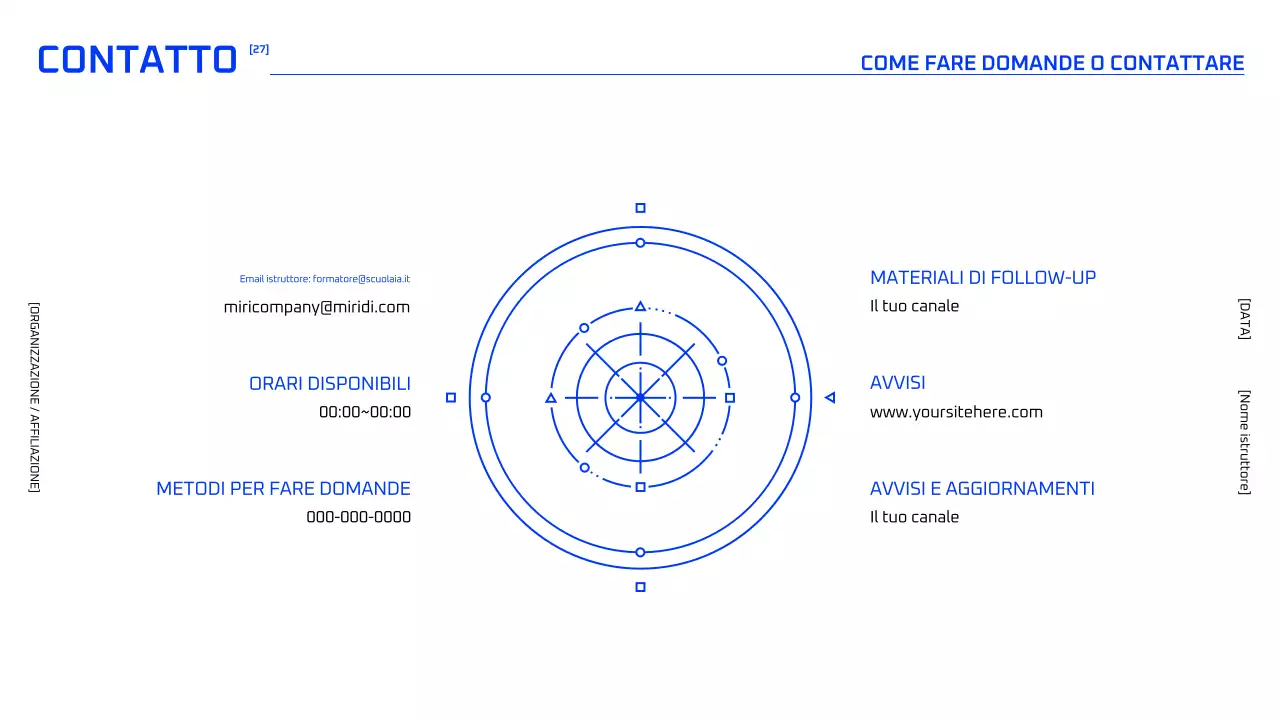Corso di intelligenza artificiale geometrica blu