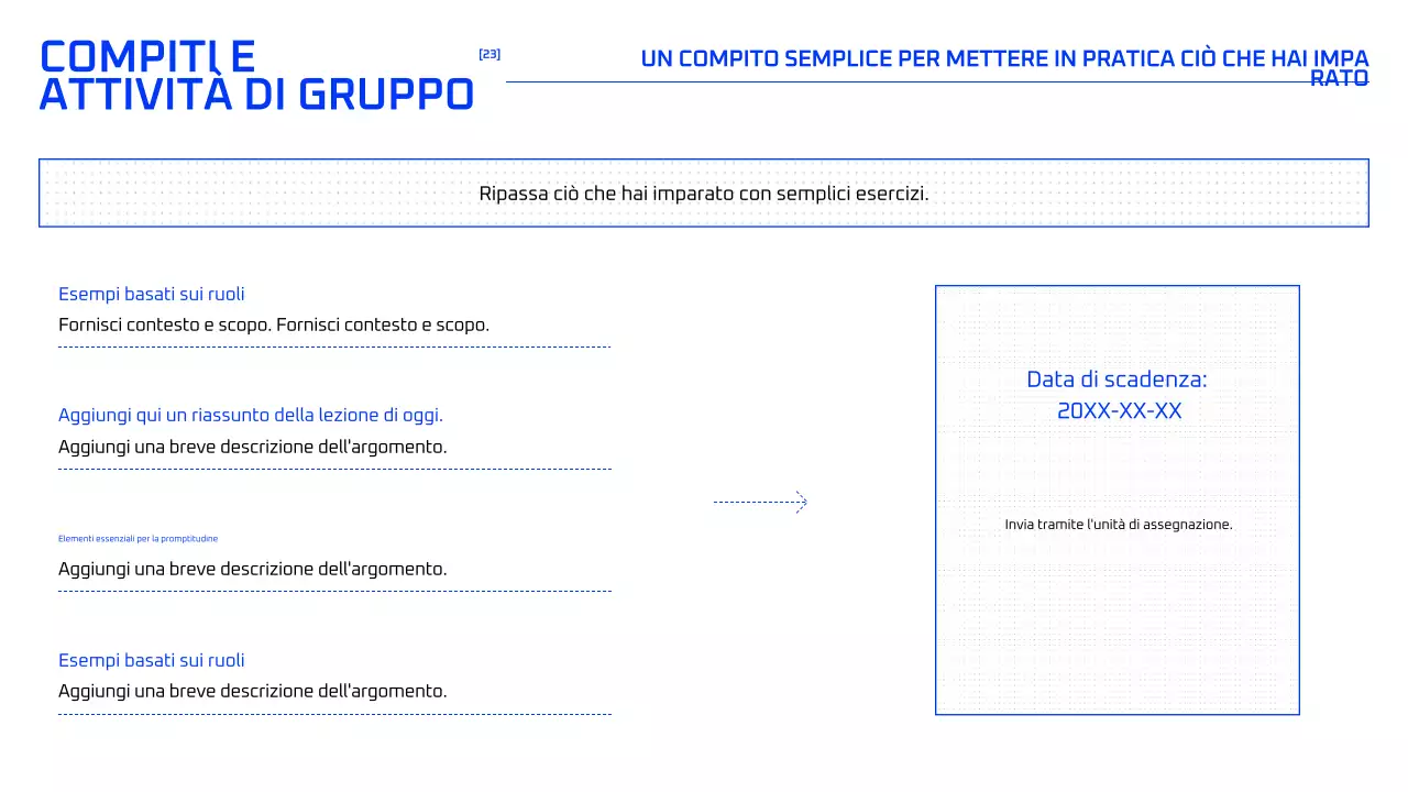 Corso di intelligenza artificiale geometrica blu