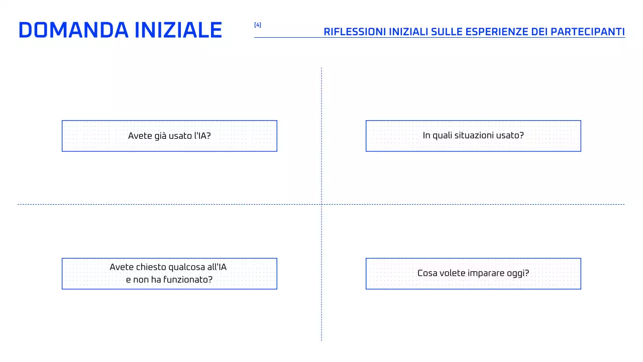 Corso di intelligenza artificiale geometrica blu