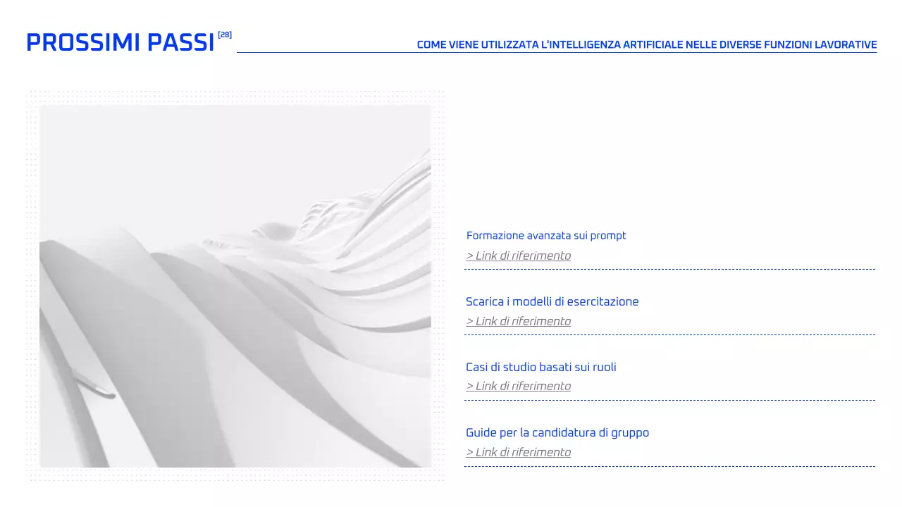 Corso di intelligenza artificiale geometrica blu