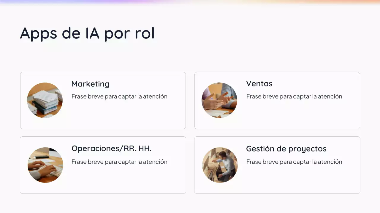 Presentación de IA simple en blanco