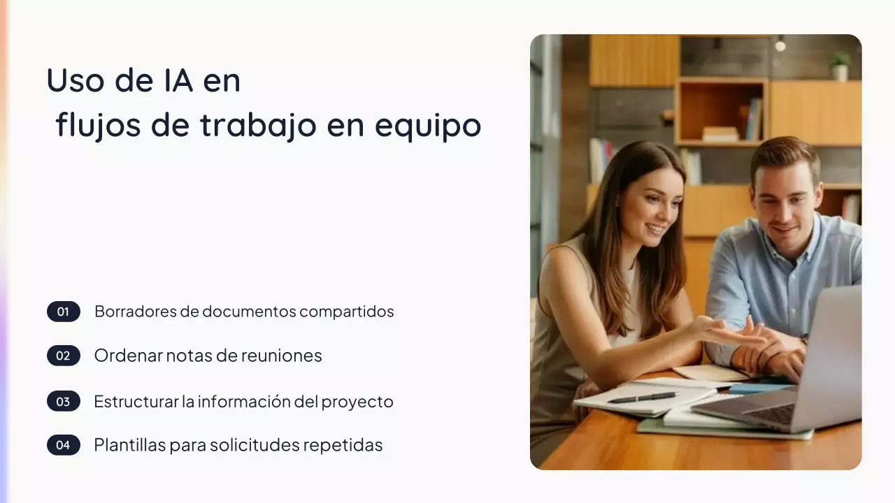 Presentación de IA simple en blanco