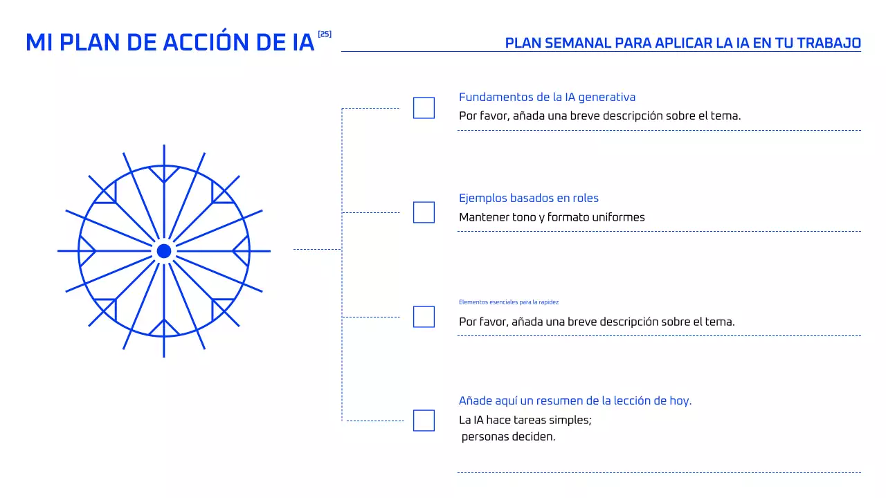 Curso de IA geométrica azul