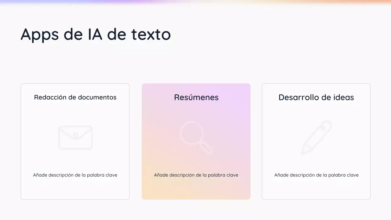 Presentación de IA simple en blanco