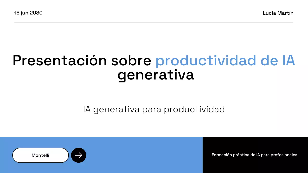 Presentación del plan de negocios de inteligencia artificial moderna de Blue