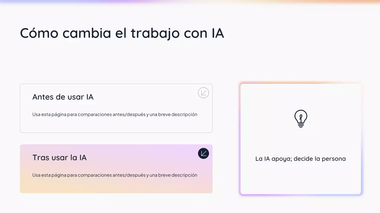 Presentación de IA simple en blanco