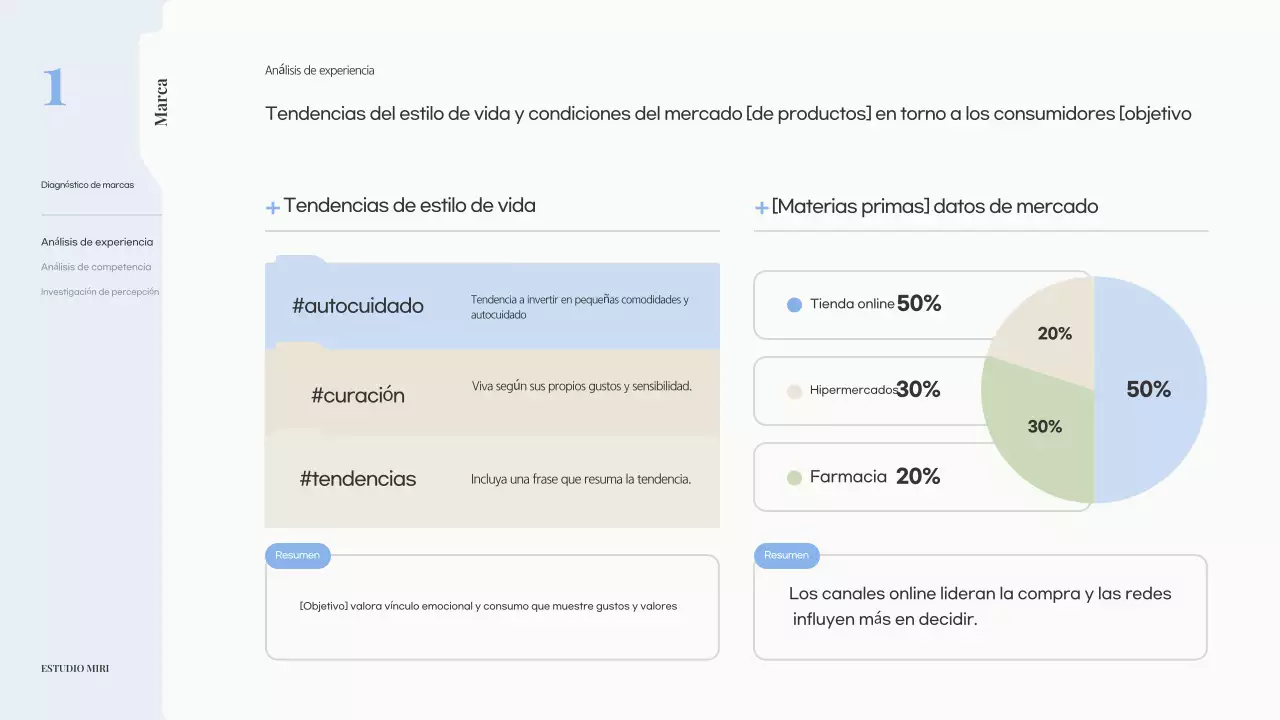 Propuesta de marca moderna en color beige