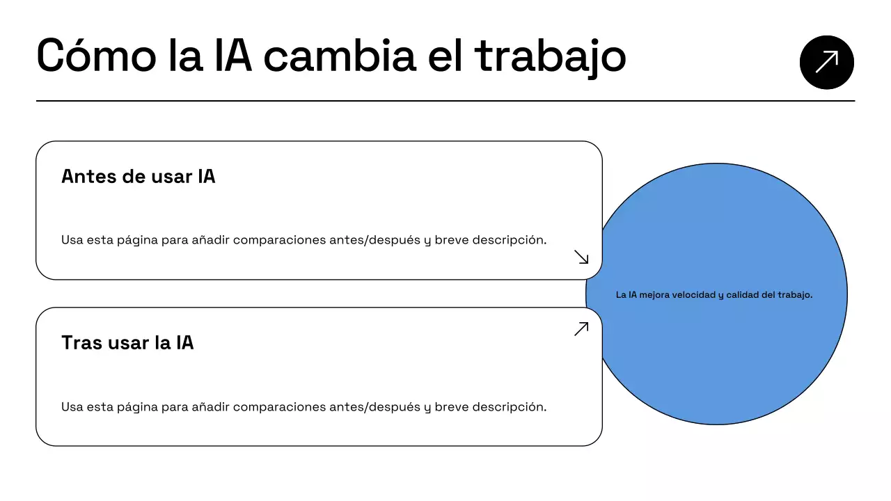 Presentación del plan de negocios de inteligencia artificial moderna de Blue