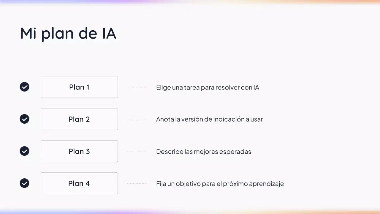 Presentación de IA simple en blanco