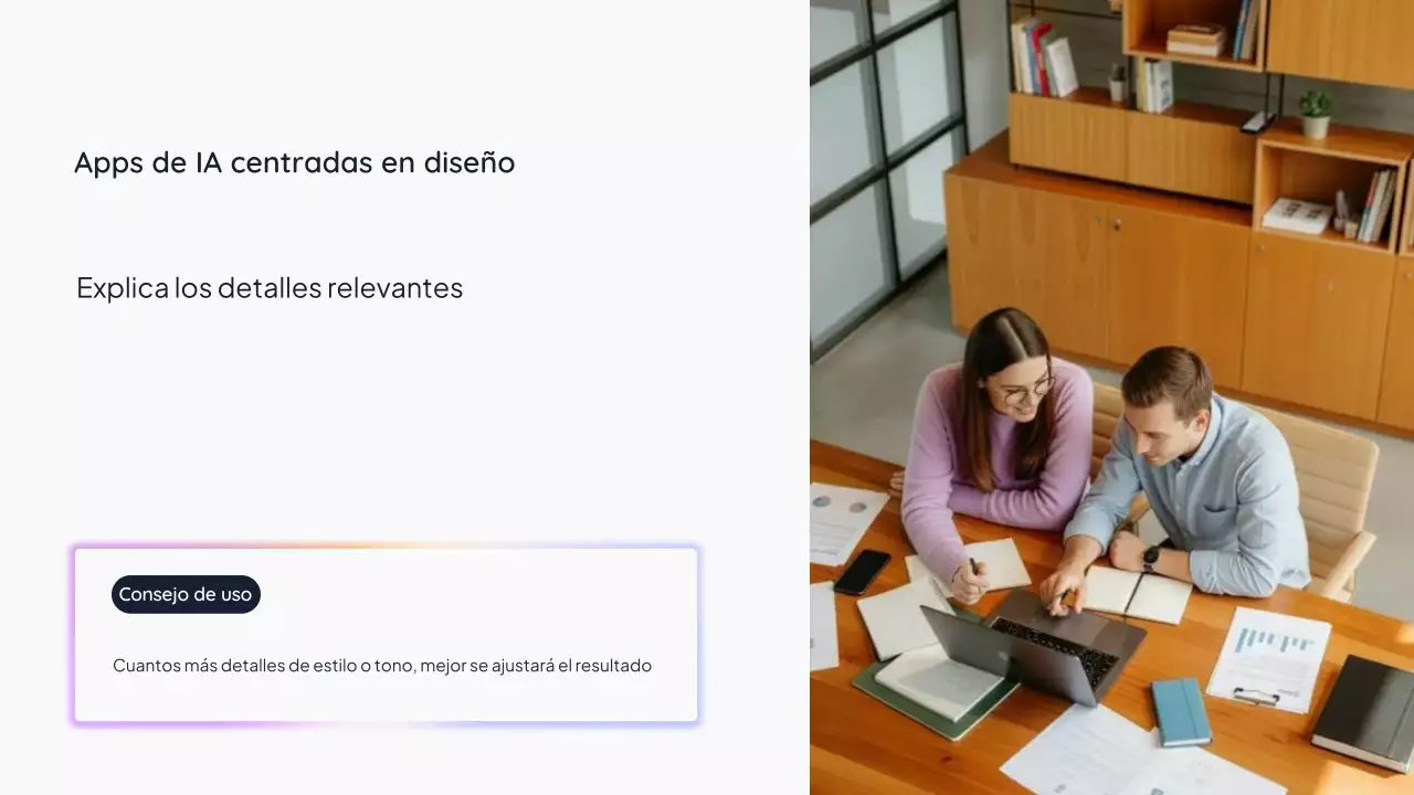 Presentación de IA simple en blanco