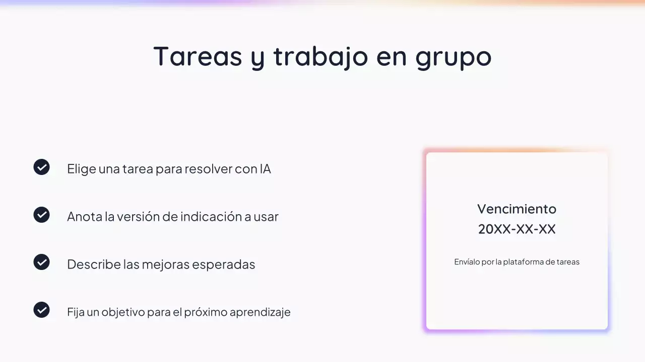 Presentación de IA simple en blanco