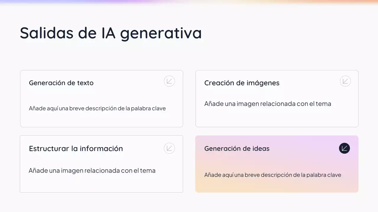 Presentación de IA simple en blanco