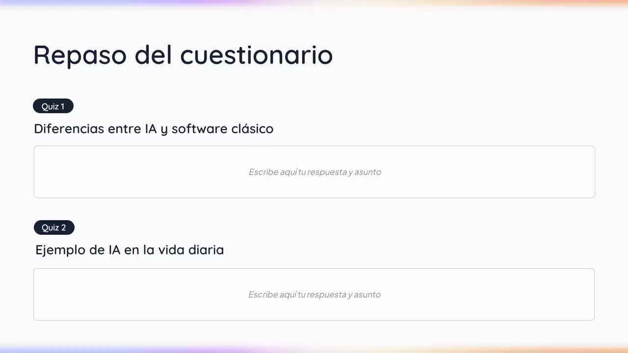 Presentación de IA simple en blanco