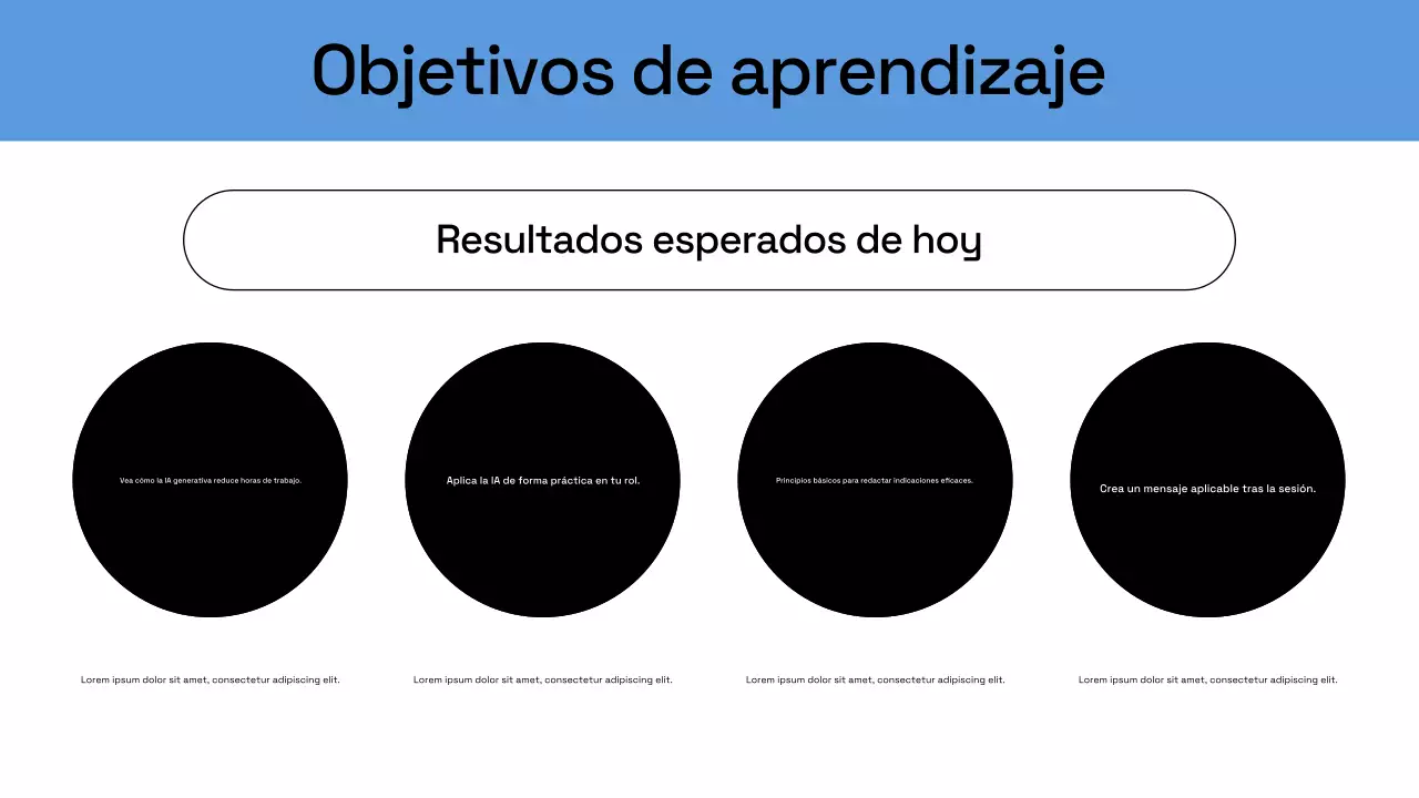 Presentación del plan de negocios de inteligencia artificial moderna de Blue