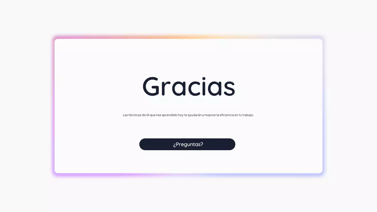 Presentación de IA simple en blanco