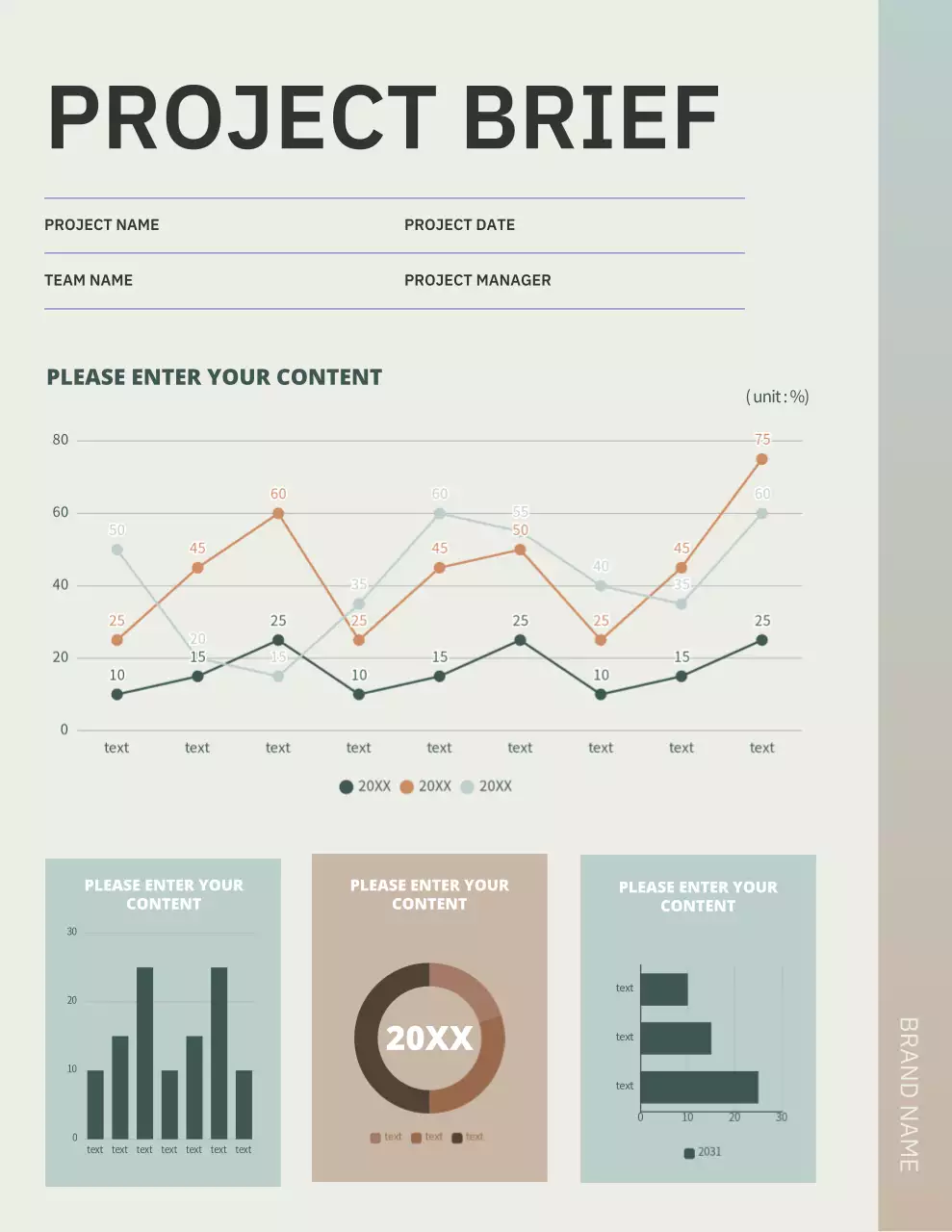 Beige Modern Project Plan Document Poster