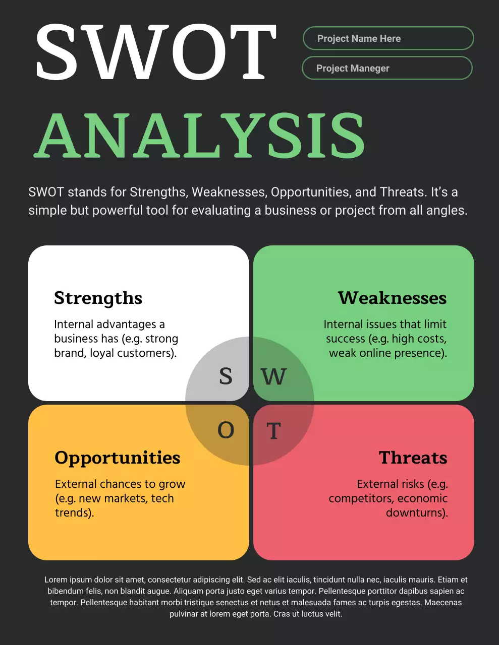 Black Modern Project Document Letter