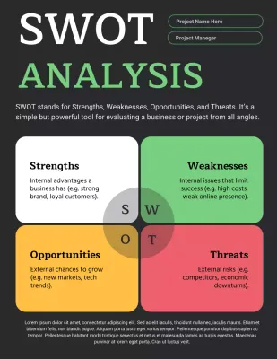 Surat Dokumen Proyek Modern Hitam