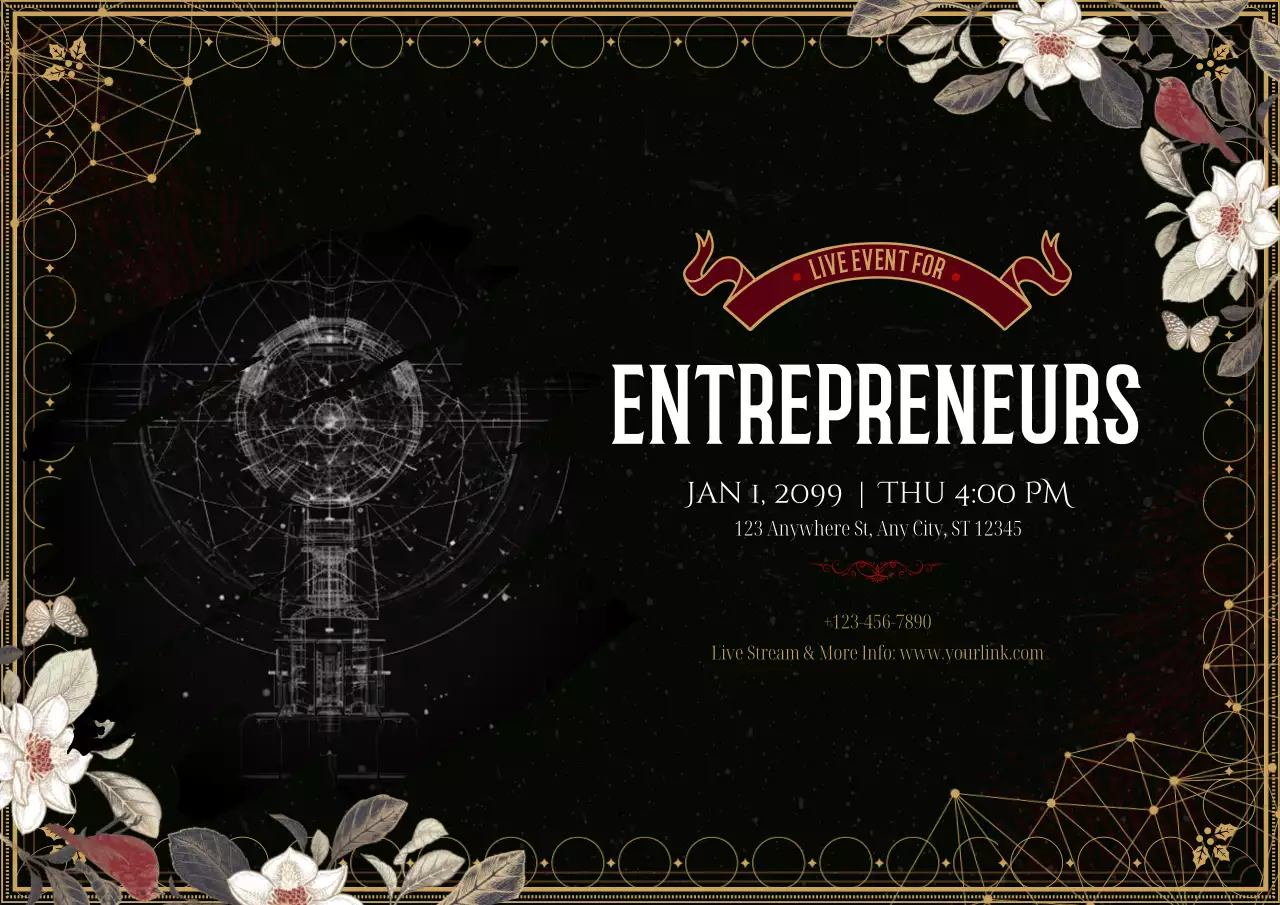 acara pengusaha elegan hitam