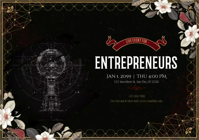 acara pengusaha elegan hitam