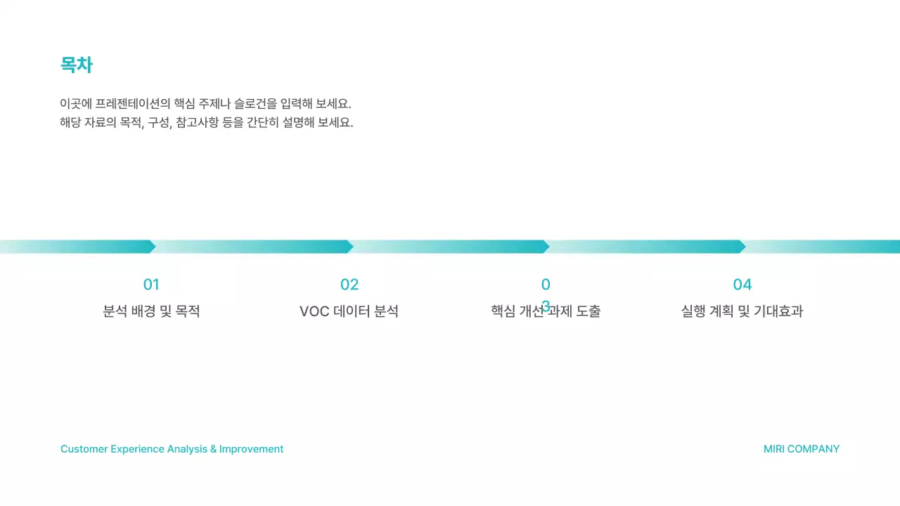 하늘색 미니멀 분석 보고서