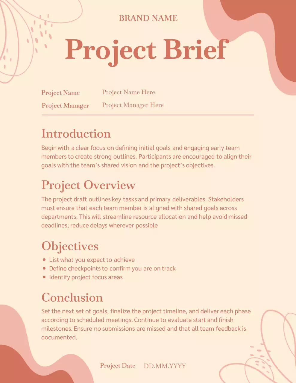 Poster Dokumen Proyek Bunga Krem