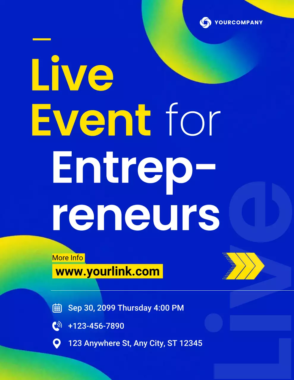 블루 모던 비즈니스 이벤트