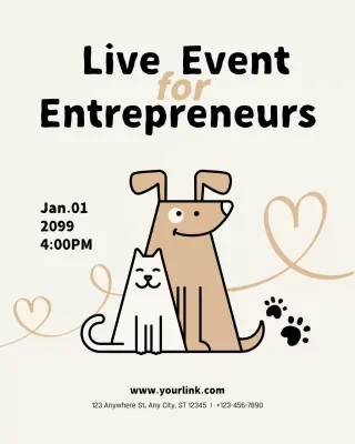 beige modern entrepreneur event