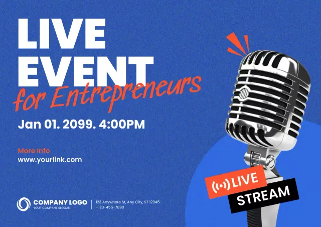 blue modern entrepreneur event promotion