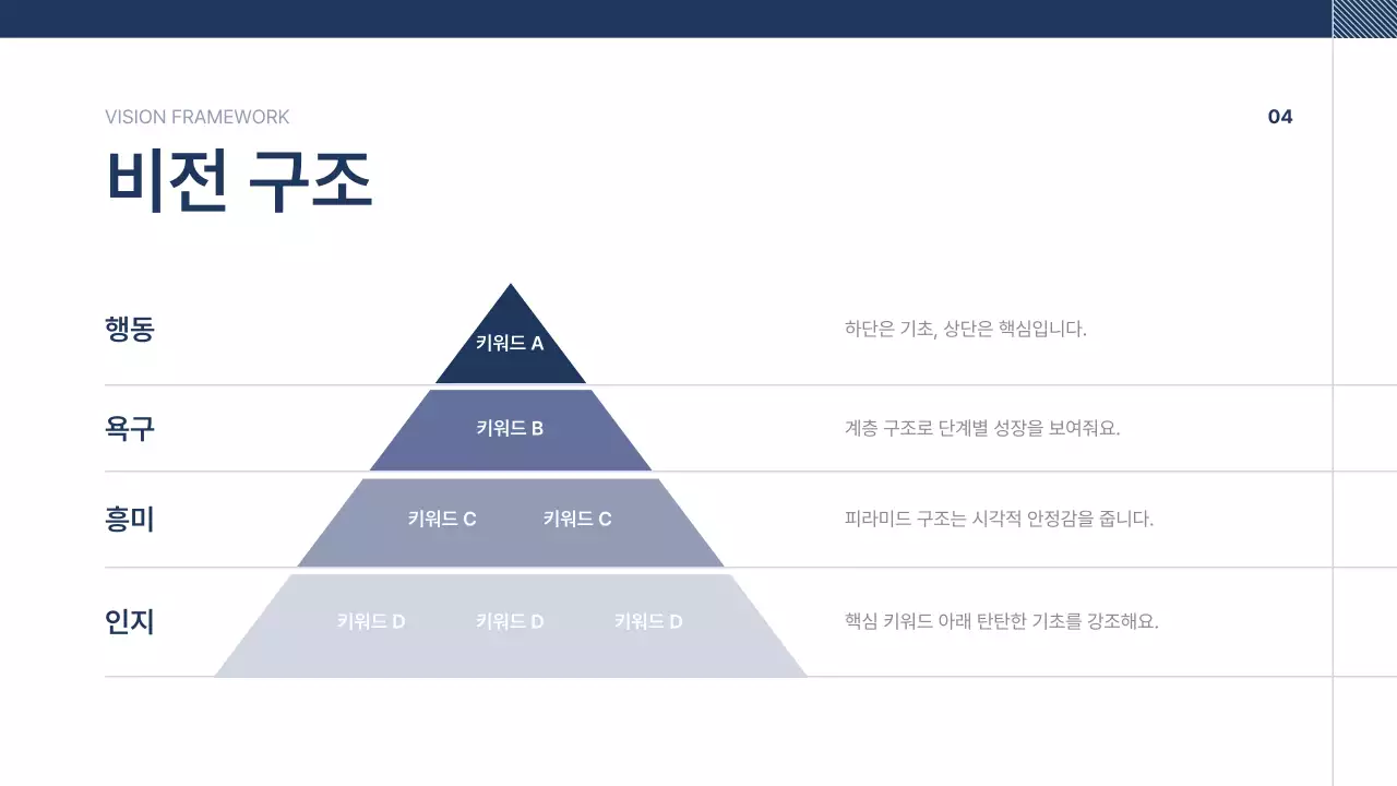 남색 깔끔 회사소개서 문구