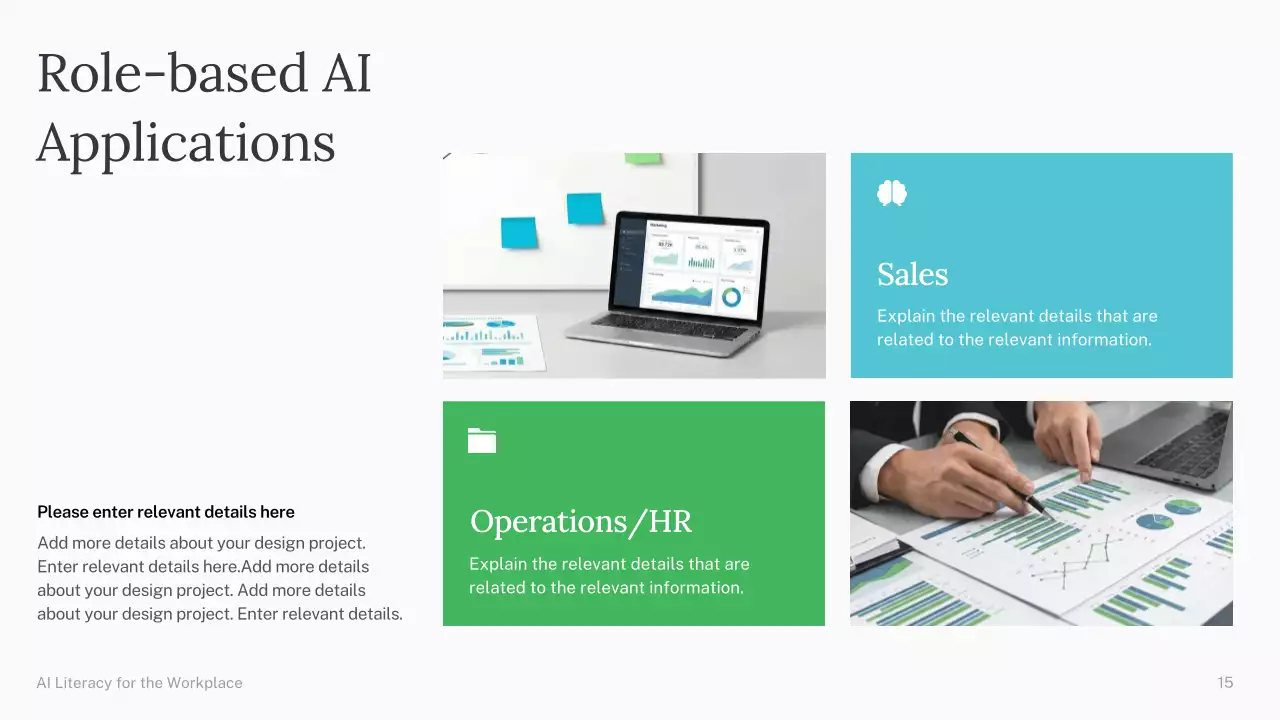 Presentasi Kursus AI Sederhana Hijau dan Biru