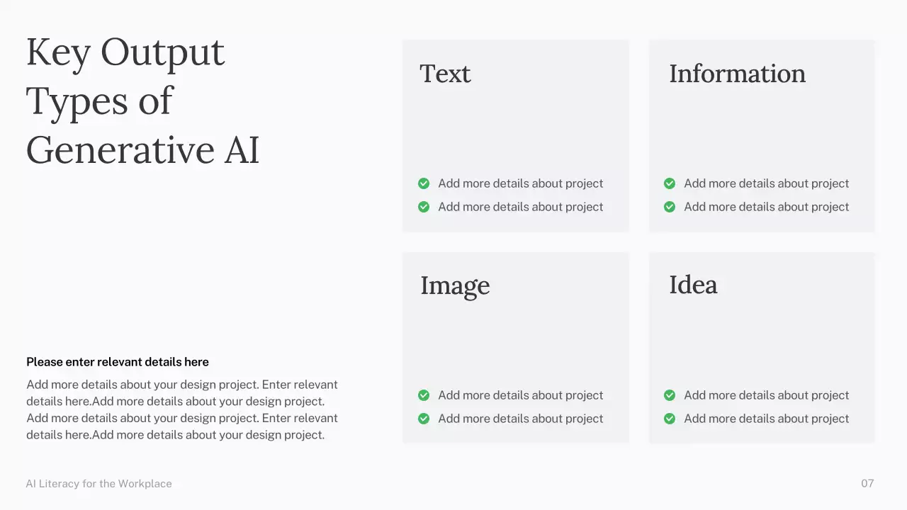 Presentasi Kursus AI Sederhana Hijau dan Biru