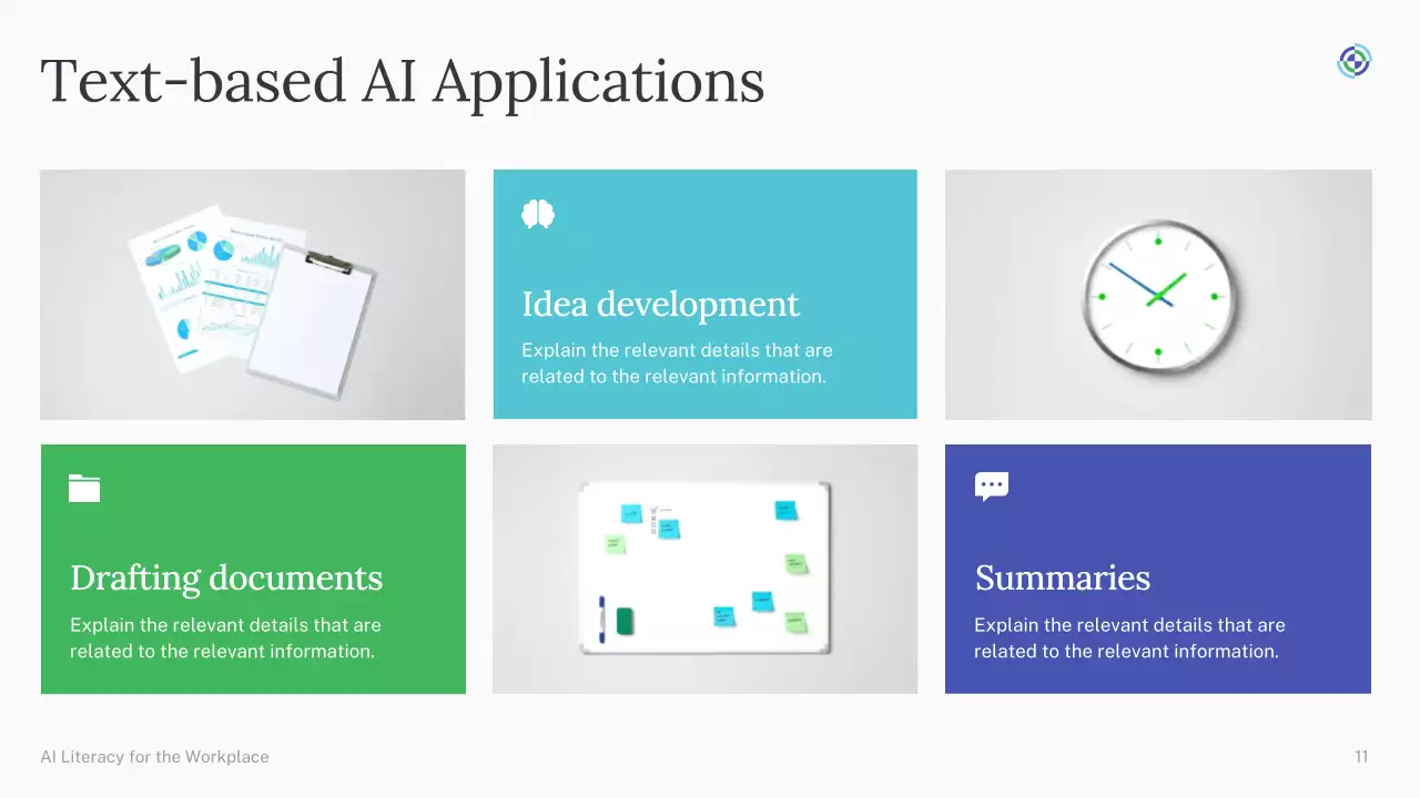 Presentasi Kursus AI Sederhana Hijau dan Biru