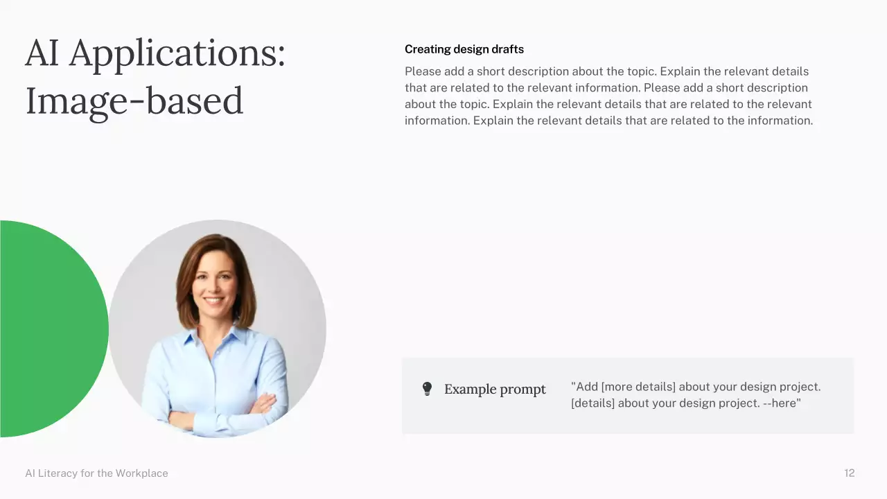 Presentasi Kursus AI Sederhana Hijau dan Biru