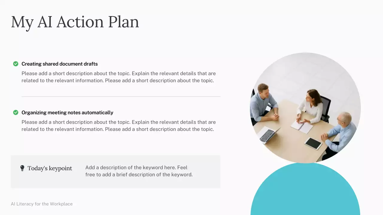 Presentasi Kursus AI Sederhana Hijau dan Biru